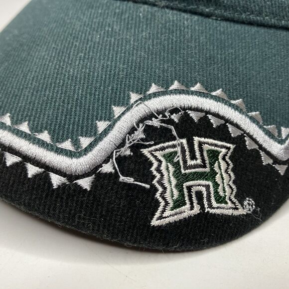 University of Hawaii Warrior Baseball Hat Cap Green Silver Strapback Embroidered - Picture 4 of 14